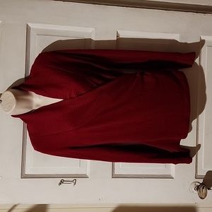 One Clothing Long Sleeve Burgundy Ruched Sweater M